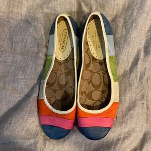 Coach rainbow flats